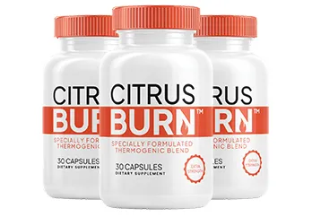 CitrusBurn bottle and label